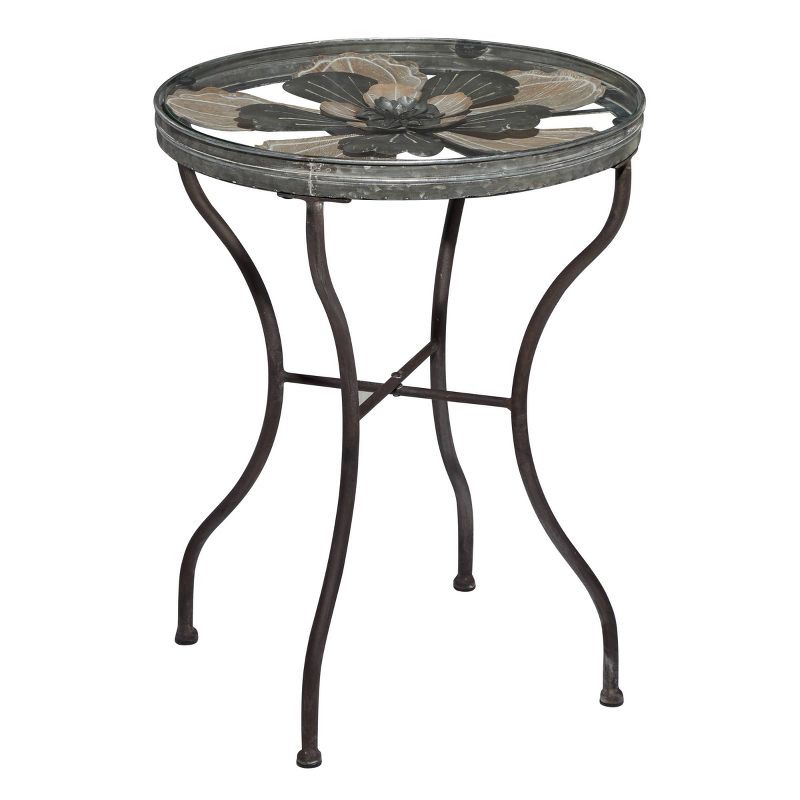 Farmhouse Metal Coffee Table Silver - Olivia &#38; May, 1 of 6