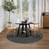 Round Rug 4ft, Modern Washable Circle Rug Non-Slip Low Pile Indoor Outdoor Patio Circular Mat, Modern Solid Throw Carpet for Entryway Bedroom Kitchen - 2 of 4
