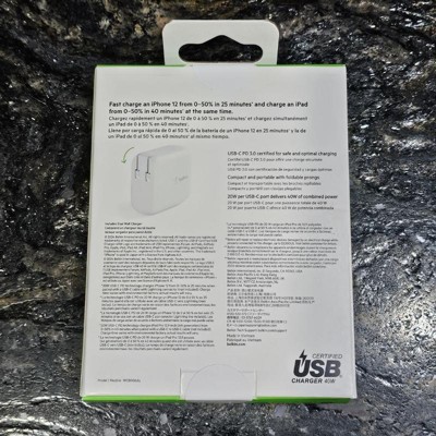 Belkin BoostCharge (20W) Dual USB-C with (40W) Stand Alone Wall