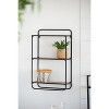 Vynxaria Industria Decorative Wall Shelf - Iron & Wood Wall-Mounted-Black+Brown - 2 of 4