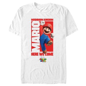 Men's The Super Mario Bros. Movie Mario Mushroom Kingdom Here We Come T-Shirt - 1 of 4