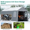 Storage Shed Canopy, Heavy Duty Outdoor Storage Tent with Roll-up Ventilated Zipper Door,Portable Garage Shed Waterproof for Bike, Motorcycle Shelter - 3 of 4