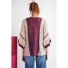 Slickblue Women's Oversized Sweater with Multi-Color Thread, Boat Neck and 3/4 Sleeves, Faded Plum, Size S-L - 4 of 4