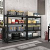 40in Wide Heavy Duty Garage Shelving All Metal Storage Racks Black 2000lbs Large Load Adjustable Shelves 40Wx 16Dx 72H - 2 of 4