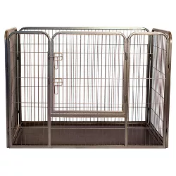 Iconic Pet Heavy Duty Rectangle Tube pen Dog Cat Pet Training Kennel Crate - 28" Height