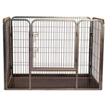 Iconic Pet Heavy Duty Rectangle Tube pen Dog Cat Pet Training Kennel Crate - 28" Height