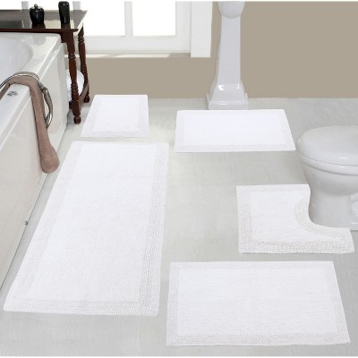 Home Weavers Luxury Collection 100% Cotton Tufted Bathroom Rug Set, Non-Slip Latex Bath Rug Set