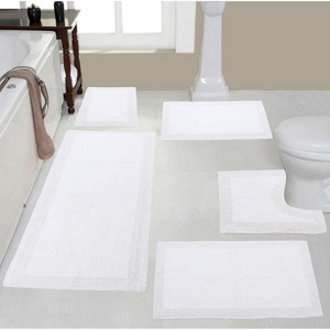 Home Weavers Luxury Collection 100% Cotton Tufted Bathroom Rug Set, Non-Slip Latex Bath Rug Set - 1 of 4