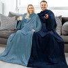 PAVILIA Fleece Wearable Blanket with Sleeves, Warm Cozy Soft Functional Lightweight Sleeved Throw Adults Men Women - 4 of 4