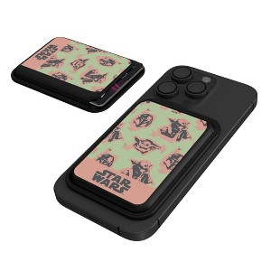 Keyscaper Star Wars Mandalorian Pattern Black Magnetic Credit Card Wallet - 1 of 3
