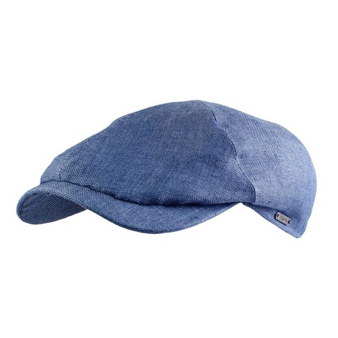 Men's Linen Newsboy Hat - Men's Newsboy Cap - Blue Linen Cap - Newsboy top Cap - Men's Linen Cap