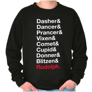 Christmas Santa's Reindeer List Sweatshirt for Men or Women Brisco Brands - 1 of 4