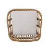 DSVIMOY Counter and Bar Stool Modern Rattan Barstools with Water Resistant Cushions for Patio, Brown and Beige, 37.75"*23"*22.75" - 4 of 4