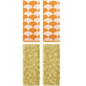 REGALWOVEN 4 Pcs Bathroom Hand Face Gym Spa Cotton Geometric Absorbent Soft Decorative Hand Towel - 1 of 4