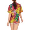LA LEELA Women's Button Down Blouses Casual Summer Beach Party Blouses Shirt Dressy Blouse Short Sleeve Dress Tops Hawaiian T Shirts - 4 of 4