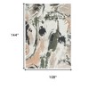 HomeRoots 9' X 13' Gray and Orange Abstract Non Skid Area Rug - 3 of 4