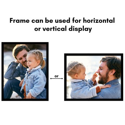 Black 22" x 28" Wooden Picture Frame with Plexiglass Cover