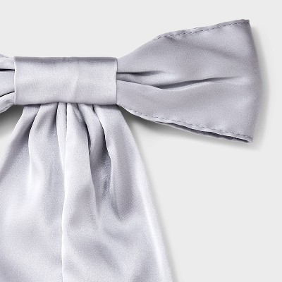Girls' Satin Bow Barrette - art class Gray - image 3