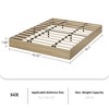 Wood Platform Bed Frame - Wooden Bed Frame Without Headboard, Wood Slat Support, No Box Spring Needed, Easy Assembly - 4 of 4