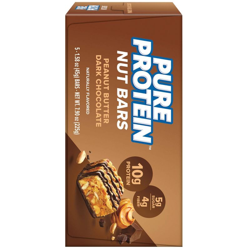 Pure Protein Nut Bar - Peanut Butter Dark Chocolate - 5ct, 6 of 7