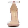 Allegra K Women's Clear Ankle Strap Stiletto Heel Open Toe Sandals - 3 of 4