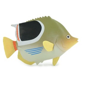 Collectible Wildlife Gifts | Fish, Saddleback Butterfly Fish, Museum Quality, Hand Painted, Rubber, Realistic Model,  Toy, Gift,  3 1/2"   CH562 BB162 - 1 of 4