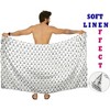 LA LEELA Men's Swimwear Cover Up Samoan Beachwear Summer Long Wrap Casual Vacation Lava Lava for Men Sarongs Cover-Up One Size Black Boat - 2 of 4