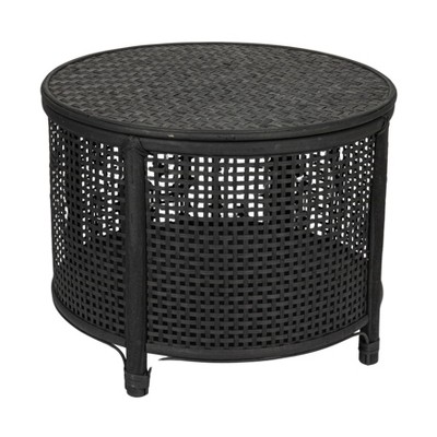 Storied Home 15" Round Accent Table Black