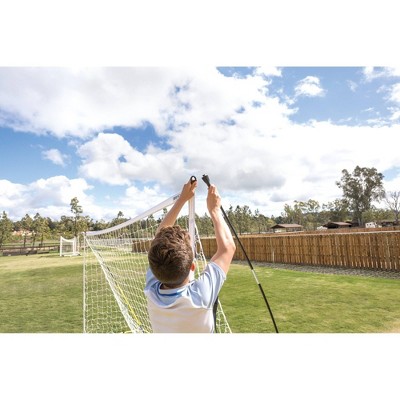 12' x 6' Yellow and White Folding Soccer Goal with Steel Frame