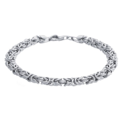 Women's Sterling Silver Byzantine Chain Bracelet (7.5)