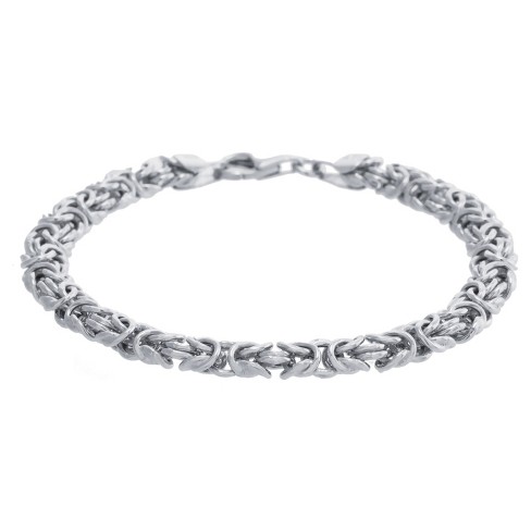 Women s Sterling Silver Byzantine Chain Bracelet 7.5