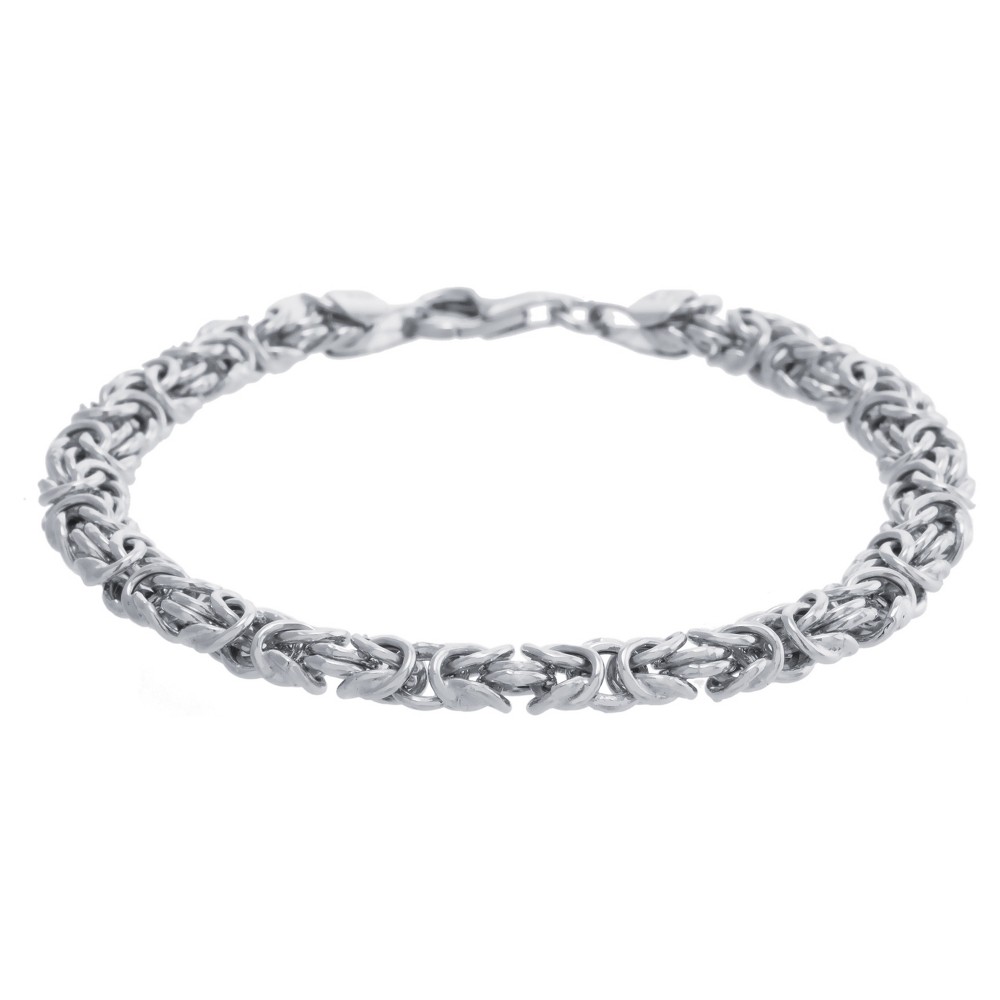 Photos - Bracelet Women's Sterling Silver Byzantine Chain  (7.5")