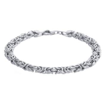 Women's Sterling Silver Byzantine Chain Bracelet (7.5")