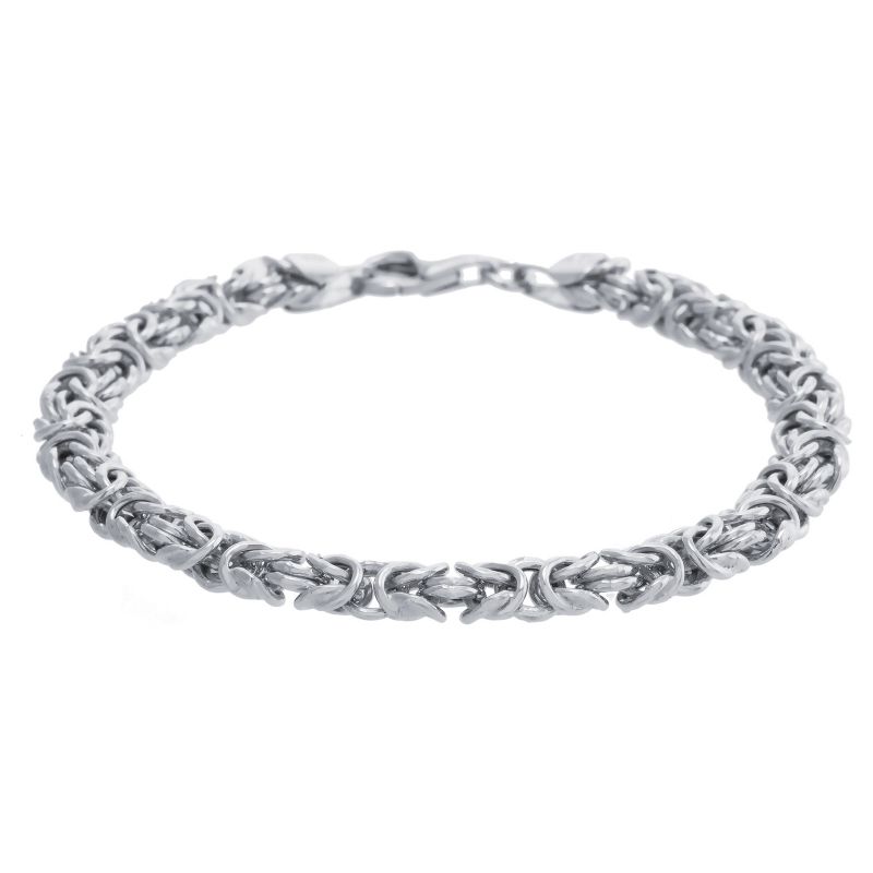 Women's Sterling Silver Byzantine Chain Bracelet (7.5"), 1 of 2