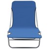 vidaXL Folding Sun Loungers 2 pcs Steel and Fabric Blue - 4 of 4
