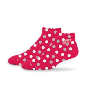 NHL Detroit Red Wings Random Dots Fuzzy Socks - 1 of 3