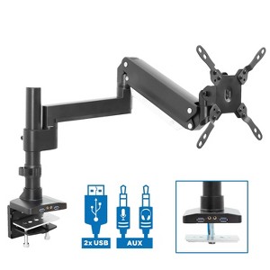Mount-It! Heavy Duty Monitor Desk Mount w/ USB & Multimedia Ports - 1 of 4