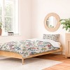 Deny Designs Twin/Twin Extra Long Wagner Campelo Rose Fruits Duvet Cover and Pillow Shams: Abstract Design, Year-Round Comfort - 3 of 4