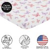 Sweet Jojo Designs Girl Baby Fitted Mini Crib Sheet Butterfly Blush Pink and Purple - 2 of 4