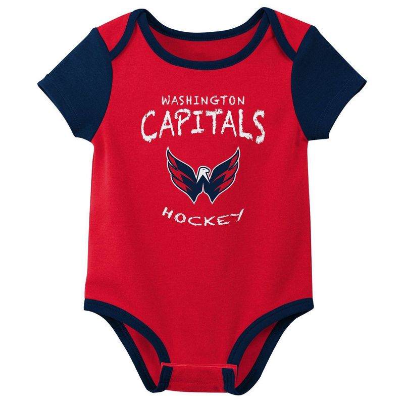 NHL Washington Capitals Infant Boys&#39; 3pk Bodysuit, 4 of 5