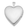 Black Bow Jewelry Sterling Silver 20mm Footprints Engraved Heart Locket - 3 of 4