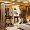 Aheaplus 8 FT Closet Organizer with Extendable Hanging Rod, Wood Closet System with Drawer - 2 of 4