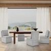 WestinTrends Soho Modern Upholstered Chenille Armless Dining Chairs With Casters (Set of 4) - 2 of 4