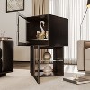 ATJafurn Dual-Sided Glass Display Cabinet, Curio Cabinet for Collectibles, Glass Decor Case with Adjustable Shelves for Showcase Living Room - 3 of 4