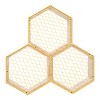 Transpac Wood 13.75 in. Brown Spring Honey Comb Shelf Decor - 3 of 4