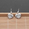 Pit Bull Mom Dog Heart Necklace Dangle Earrings Womens Clear Cubic Zirconia Ginger Lyne Collection - 2 of 4