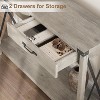 Wooden Console Table, Farmhouse Entryway Table with Drawers, 2 Tier Sofa Table, Console Table for Entryway, Living Room, Hallway, Foyer - 4 of 4