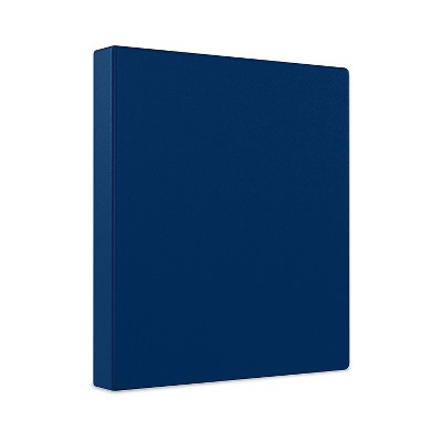 Staples Simply 1.5-Inch Round 3-Ring Non-View Binder Navy (26580) 26580-CC