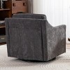 Compact Modern Sofa Chair with 360° Swivel Base and Spring Seat Cushion, Ideal for Reading Nooks and Apartments -3irtyhousy - 3 of 4