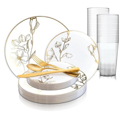 Disposable wedding 2024 dinnerware sets